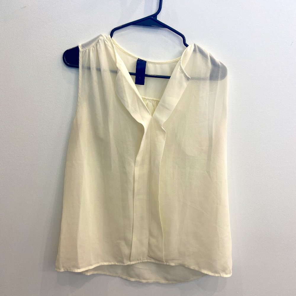 Size S Off-White Sheer Blouse
